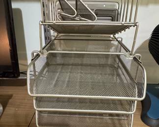 Mind Reader 3-Tier Stackable Mesh Letter Tray Organizer