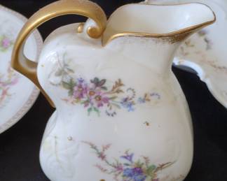 Antique Haviland & Co. Limoges Hand-Painted Floral Creamer