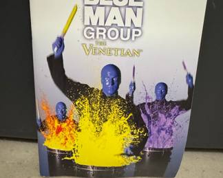 Blue Man Group The Venetian Souvenir Program - Signed Blue Handprint