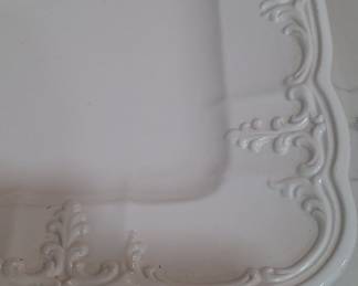 Elios Italian Ceramic Embossed Serving Platter