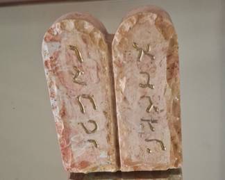 Ten Commandments Tablets Decorative Replica (Jerusalem Stone)