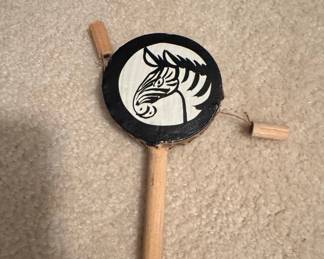Handmade Zebra Motif Tic Toc Drum
