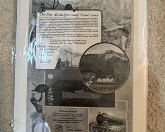 Vintage 1930s South African Government Bureau Travel Advertisement - 'South Africa: The New All-the-year-round Travel Land'