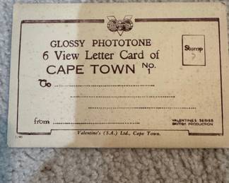 Valentine's Series Glossy Phototone 6 View Letter Card of Cape Town No. 1