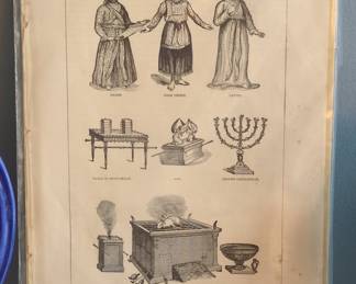 Antique Print: Dress of Priests and Furniture of the Tabernacle (circa 1735-1745)