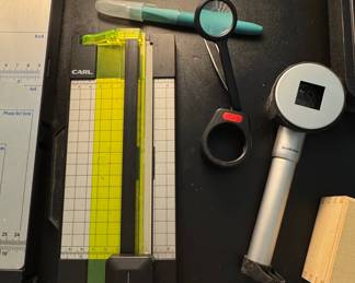 Carl DC-210N Rotary Paper Trimmer and Brookstone Magnifier Set