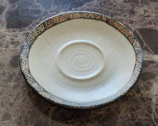 Artisan Ceramic Elephant Handle Cup and Saucer Set