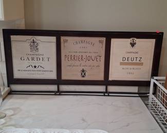 Decorative Champagne Label Wall Art Triptych