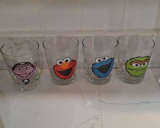 Sesame Street Character Drinking Glasses (Set of 4) - 2008 McDonald's Australia