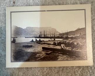 Cape Town Harbour and Table Mountain Print, circa 1920s