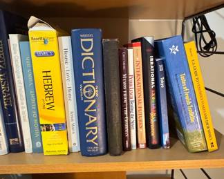 Assorted Personal Library Books - Judaica and Reference Focus