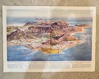 1938 Illustrated London News Magazine Page (Kodachrome Ski Ad & Cape Town Aerial View)