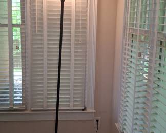 Simple Designs 70 in. Black Torchiere Standard Stick Floor Lamp with LED Bulb