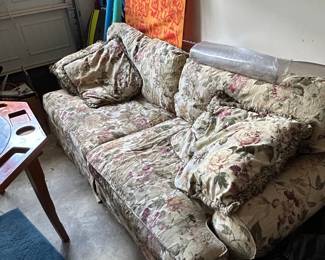 Vintage Floral Upholstered Sofa