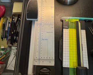 Carl DC-210N Rotary Paper Trimmer and Brookstone Magnifier Set