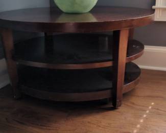 Mid-Century Style Two-Tier Round Coffee Table
