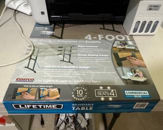 Lifetime 4-Foot Adjustable Height Fold-in-Half Table