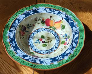 Certified International Fruit Motif Serving Bowl
