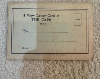 Vintage 5 View Letter Card of The Cape, Set 2