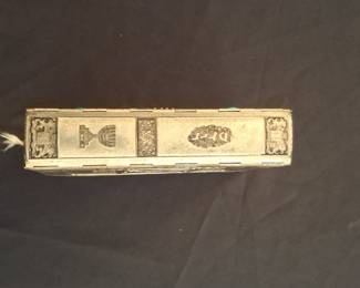 Vintage Sinai Publishing Siddur Avodat Israel with Ornate Metal Cover and Turquoise Stones