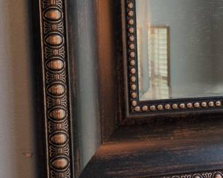 Amanti Art Manhattan Bronze Beveled Rectangle Wood Framed Wall Mirror