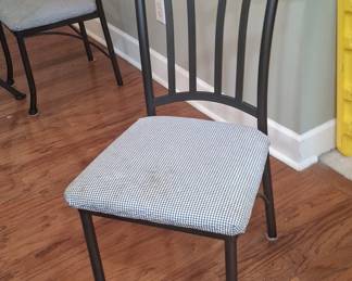Vintage Wrought Iron Bistro Set with Glass Top