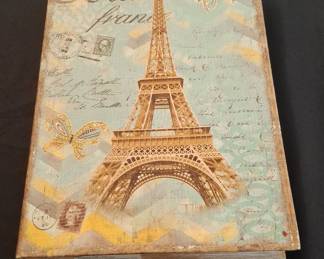 Paris Eiffel Tower Decorative MDF Book Storage Box