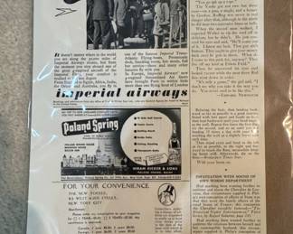 1939 Imperial Airways Vintage Magazine Advertisement