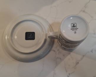 Altenkunstadt Germany Porcelain Cityscape Cup and Saucer