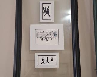 Yossi Rosenstein Framed Silhouette Triptych