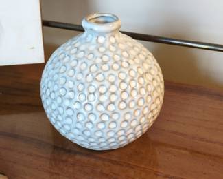 Mid-Century Modern Dimpled Ceramic Vase