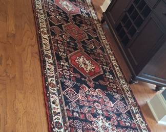 Hand-Knotted Persian Heriz Runner Rug