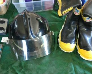 Brand New! Firefighter HELMET AND BOOTS