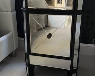 Mirrored bedside table
