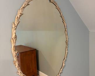 Antique wood mirror