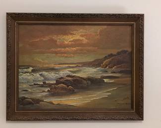 Robert Wood "Golden Surf" Reproduction Print