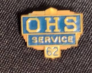 Vintage OHS Service Award Lapel Pin