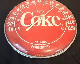 Vintage Coca-Cola Jumbo Dial Thermometer by Tru Temp