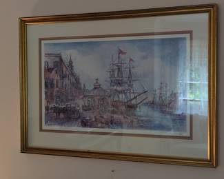 Sharon Saseen Nautical Harbor Limited Edition Print