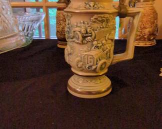 Vintage Avon 1989 Racing Car Ceramic Beer Stein