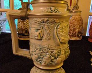 Vintage Avon 1989 Racing Car Ceramic Beer Stein
