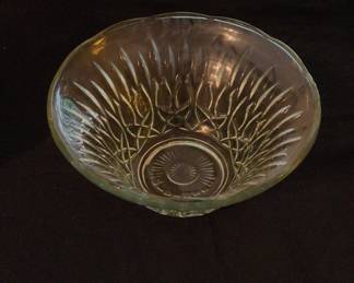 Pasari Indonesia Pressed Glass Punch Bowl