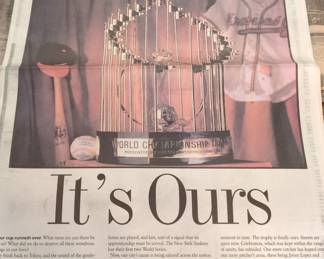 1995 Atlanta Braves World Series Commemorative Newspaper