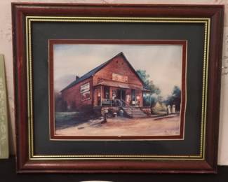 Ann Cockerill Signed Watercolor Print of Lost Mountain Store