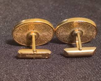 Vintage Mother of Pearl Sunburst Cufflinks by Swank