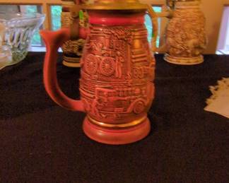 Vintage Avon "Tribute to American Firefighters" Beer Stein with Bell Lid