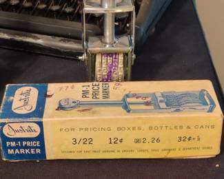 Vintage Justrite PM-1 Price Marker with Original Box