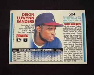1992 Donruss Deion Sanders #564 Baseball Card