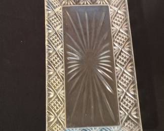 Vintage Starburst Pattern Pressed Glass Relish Trays (Set of 3)