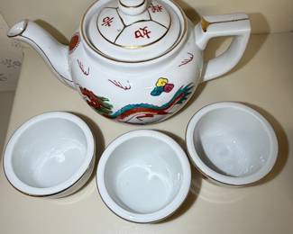 Vintage Chinese Dragon Porcelain Tea Set (RFC Dragon)